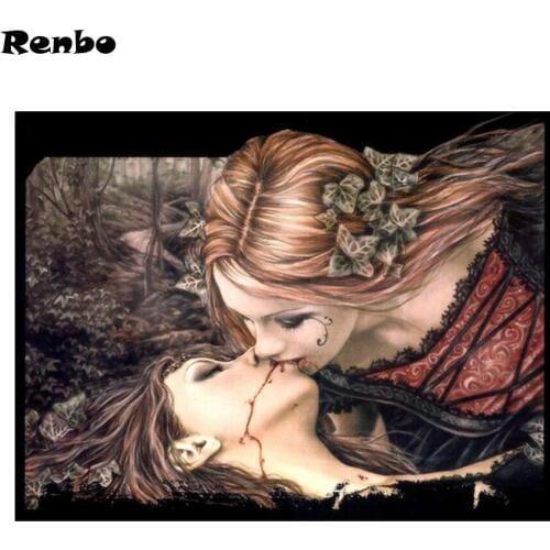 5D,Diamond Mosaic,Beads Embroidery kits,Gay,woman,kiss,5d diy diamond painting,rhinestone,decoration,cross stitch,needlework