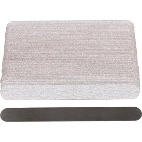 Nails Accesorios 200Pcs Grey Replacement SandPaper Strips Nail File With Metal Plate Grinding Polishing Manicure Care Tools