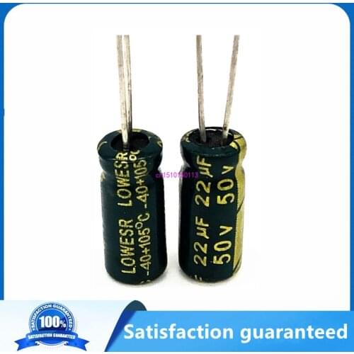 20pcs/lot AC07 50V 22UF aluminum electrolytic capacitor size 5*11 22UF 20