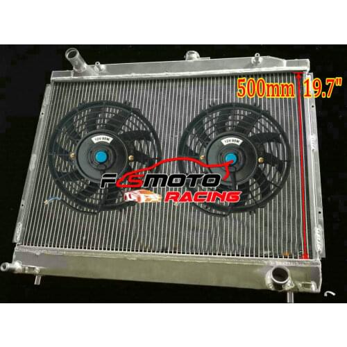Aluminum Radiator +Fan For Mitsubishi Montero/Shogun/Pajero MK3 3.0L 3.5L 3.8L V6 PETROL V60 V87W V97W 6G72/6G74/6G75 1999-ON MT