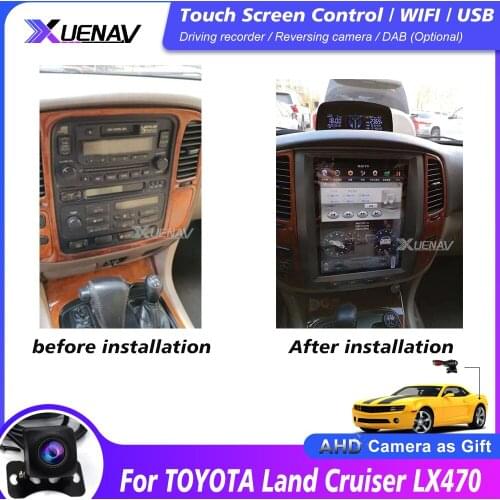 Car Rsdio Player For TOYOTA Land Cruiser LX470 2003 2004 2005 2006 2007 Car Tesla Screen Autoradio GPS Navigation Radio Player
