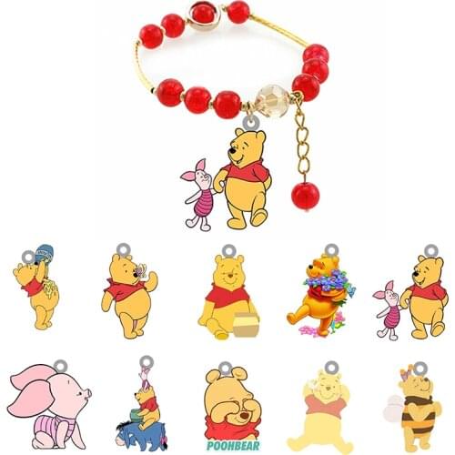 Disney Cartoon Q Version Bracelet Piglet Winnie The Pooh Red Beads Good Friend Bracelet Friendship Bracelet Bracelet