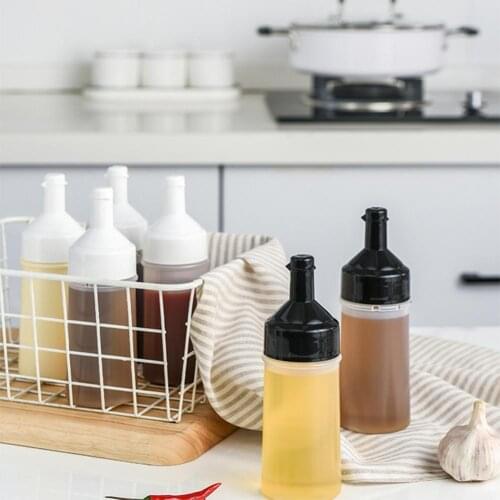 250ml Squeeze Bottle Wide Mouth Leakproof PP Honey Salad Condiment Dispenser Salad Sauce Dispenser Ketchup Cruet Oil Bottles