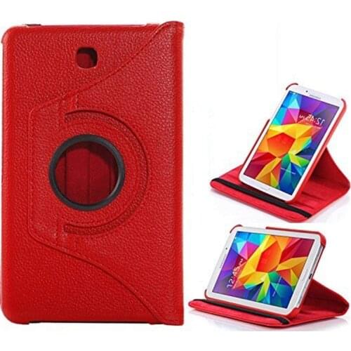 Tab 4 8.0inch SM-T330 Case Cover For Samsung Galaxy Tab 4 8.0 T330 T335 360 Degree Rotating PU Leather Case Tablet Screen Glass