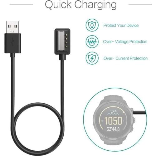 USB Cable Fast Charging USB Charger Charging Cable for Suunto 9 Baro Suunto9 Smartwatch D5 Spartan Sport Wrist HR Ultra Ambit 4