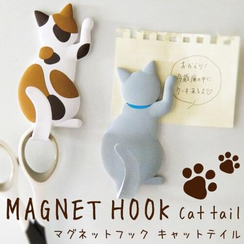 Cat Shape Magneti cHot New Cat Shape Magnetic Wall Wall Mount Keys Hook Fridge Magnet Hanging Hook Door Decor