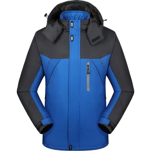 MANTLCONX Winter Jacket Men Windbreak Thick Warm Parka Windproof Plus Velvet Coats Male Hooded Jackets Men Winter Outwear Fleece