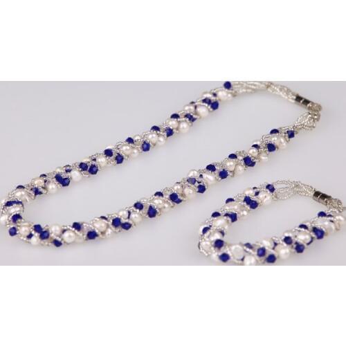 Fashion Real Freshwater Pearl Jewelry Set, Bridal Jewellery Set, Exquisite Bridal Wedding Jewelry Set Accessory