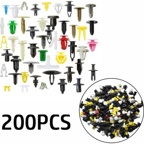 100PCS 200 PCS Plastic Car Body Push Pin Rivet Fastener Trim Moulding Screw Driver Retainer Door Panel Fender Liner Plastic