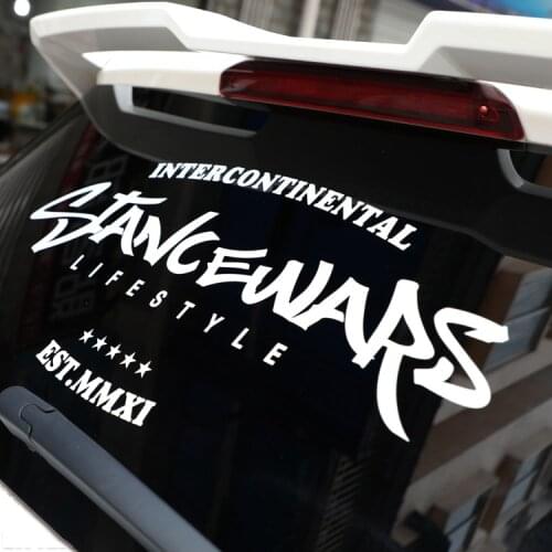 NO.S205 STANCEWARS Lifestyle Modified Car Stickers and Decals JDM Hella Flush Motorcycle MOTO Racing Rear Windshield