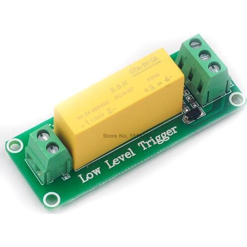 1 Channel DC 5V 220V 5A SSR Solid State Relay Module Low Level Trigger For Arduino ONE Switching Transistor Board
