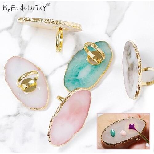 Eyelash Extension Stand Pallet Pad Ring Fake Nail Color Palette Gel Polish Pallet Resin Lashes Glue Holder Display Makeup Tools