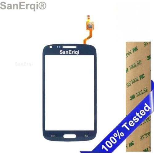 SanErqi 4.3 For Samsung Galaxy Core Duos GT-i8260 i8260 i8262 Touch Screen Digitizer Sensor Front Glass Lens With 3M adhesive