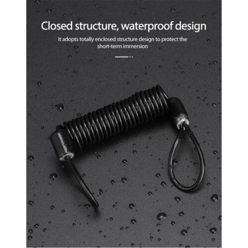 Bicycle Portable Reminder Rope Anti-theft Motorcycle Bike MTB Helmet Anti-theft Spring Rope Travel Wire Rope Riding Accessories