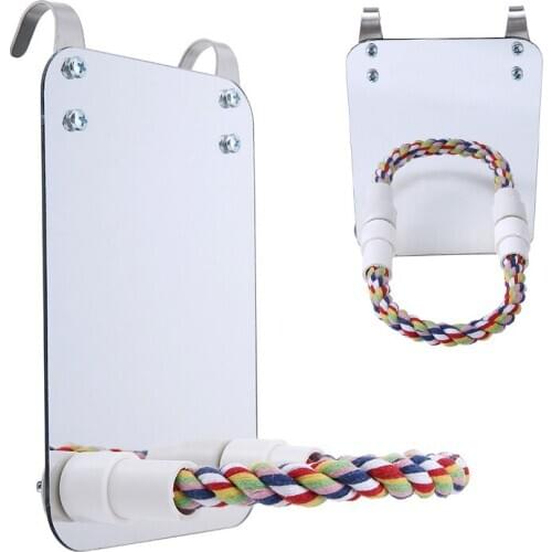 Parrots Mirror Toys With Mirror Pet Cage Accessories Bird Mirrors Bird Cage Tools Accessories