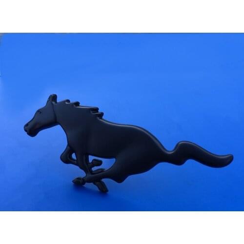 1 Pcs 3D metal horse Logo Front Hood Grille Emblem 3M glue Sticker For Ford Shelby GT Car Styling