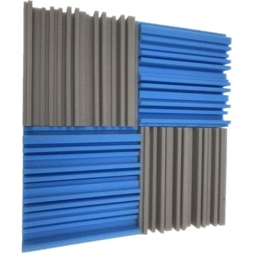 12/24Pcs 250x250x50mm Studio Acoustic Foam Protective Sponge Soundproof Absorption Treatment Panel Soundproofing Foam Wedges