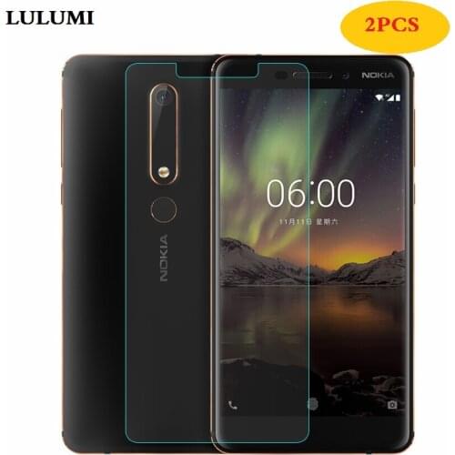 2PCS Screen Protector sFor Glass Nokia 6 2018 Screen Protector Tempered Glass For Nokia 6 2018 Glass 9H 2.5D Phone Film