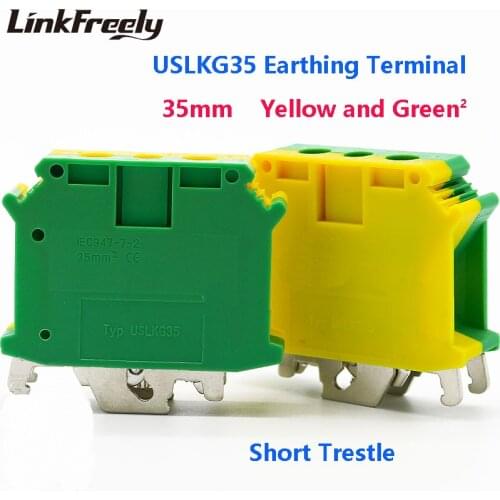 USLKG35 20pcs Electric Wire Screw Earthing Terminal Connector Set USLKG2.5 -50mm^2 Faston Crimp Terminal Connector Block Clamp