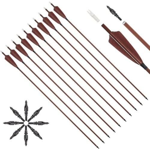 2021 Outdoor Bow And Arrow Shooting Game 6/12pcs Bow And Arrow Hunting Bow And Arrow Detachable Arrow, Optional Package