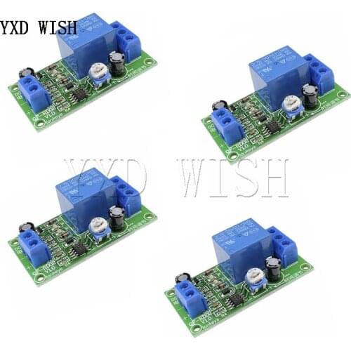 5pcs DC 12V 10V-14.5V Conduction NE555 Delay Timer Switch Adjustable Time Delay Relay Module Turn Off 1~60 seconds