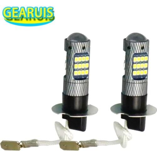 50pcs Car fog lights 1000 lumen H3 H1 H27 880 881 42 smd 2016 LED 0.28A Car Styling DRL Lights Bulbs Driving Day Running 12V-28V