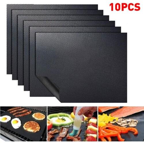 Non-stick BBQ Grill Mat Outdoor Baking Pad BBQ Tools Cooking Grilling Mat Reusable Heat Resistant Barbecue Grill Mat Accessories