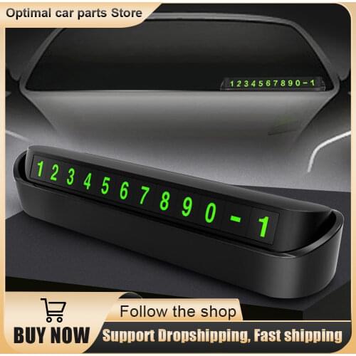 Car Temporary Parking Card Phone Number Card Telephone Magnet Car Flip Numbers Auto Accessorie Parking Car Accessories Interior