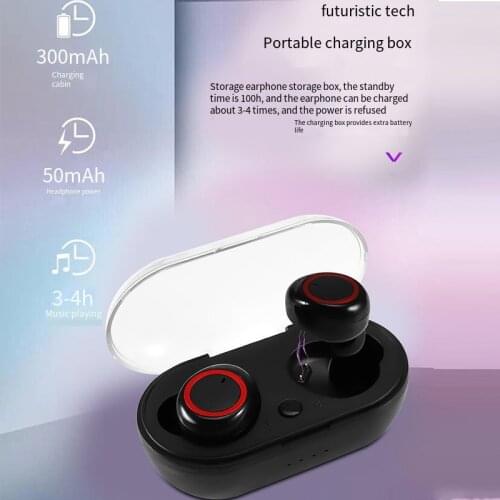 TWS Wireless Bluetooth 5.0Headphone Earphones 24H Play Stereo Headphones Sport Noise Cancelling Mini Earbuds for All Smart Phone