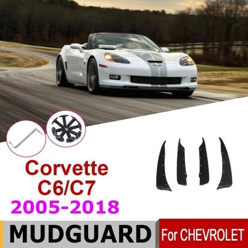 Mud Flaps For Chevrolet Corvette C6 C7 2013-2005 Car Fender Mudflaps Mud Splash Guards Mudguards Accessories 2012 2008 2005