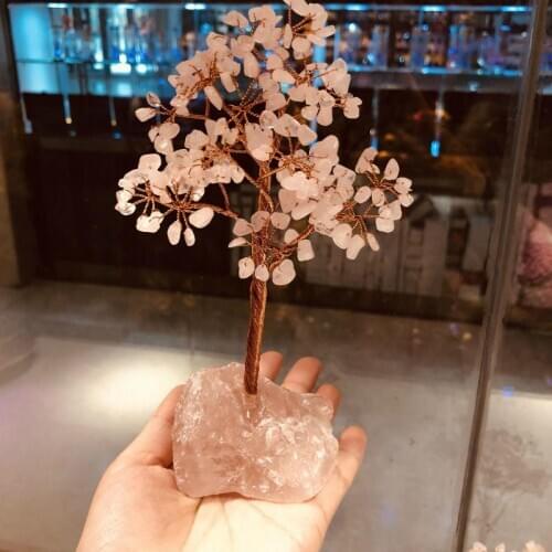 Feng Shui Money Lucky Rich Tree Craft Natural Crystal Office Home Room Decor
