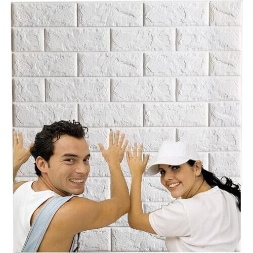 Hot Sale PE Foam 3D Wallpaper DIY Wall Stickers Wall Decor Embossed Brick Stone Wallpaper Room House