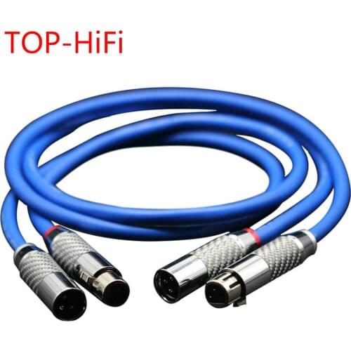 TOP-HiFi Pair CARDAS Clear Light XLR Balanced Cable Amplifier DVD Player Interconnect Audio Cable with Carbon fiber 3pin XLR