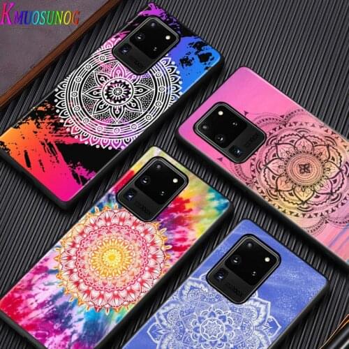 Indian Mandala Yoga for Samsung Note 20 S20 FE Lite Ultra Plus A91 A81 A71 A51 A41 A31 A21 A11 A12 A42 A01 Phone Case