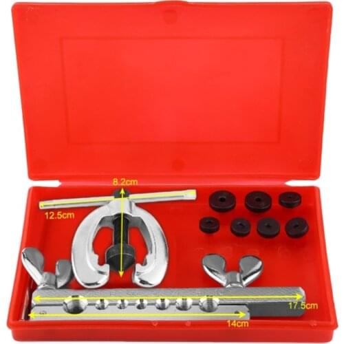 9pcs Pipe Flaring Tool Kit for pipe flaring Tube Repair Flare Includes Clamp Spreader Dies for copper brass and thin walled