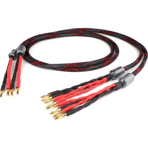 Piar HI-End Western Electric Speaker Cable HIFI Audiophile Cable banana to banana high purity Copper loudspeaker wire