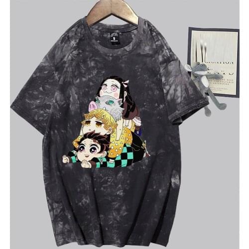 Kawaii Demon Slayer T Shirt Men Kawaii Kimetsu No Yaiba Graphic Tees Tanjirou Kamado Unisex Tops Funny Tshirt Male