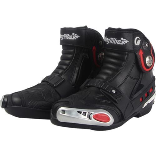 Motorcycle Leather Boots Short shoes motorbike Waterproof Breathable Speed Moto Protector Motocross Motorbike Boots racing Shoes