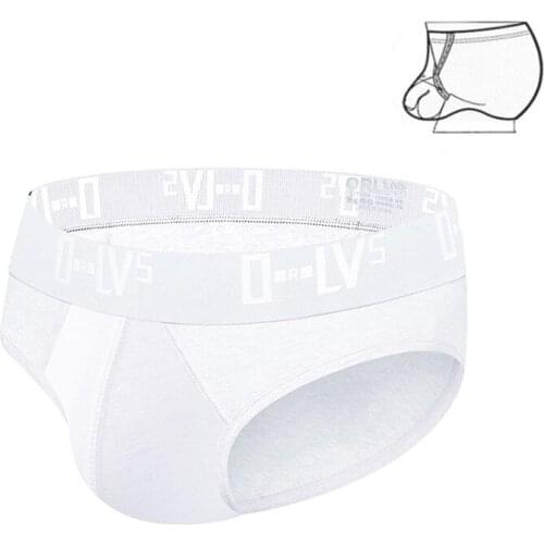 ORLVS mens sexy panties pull up sexy lift belt hanging ring low waist sexy cotton triangle pants male OR209B