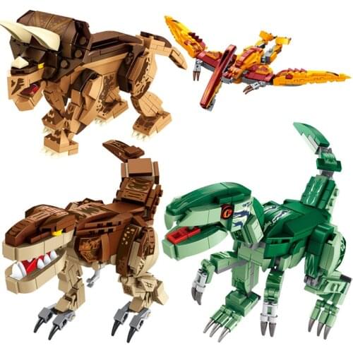 T Rex dinosaur kits model building blocks bricks indominus dino Jurassic 1 2 3 park world sets pterosaur breakout kids toys