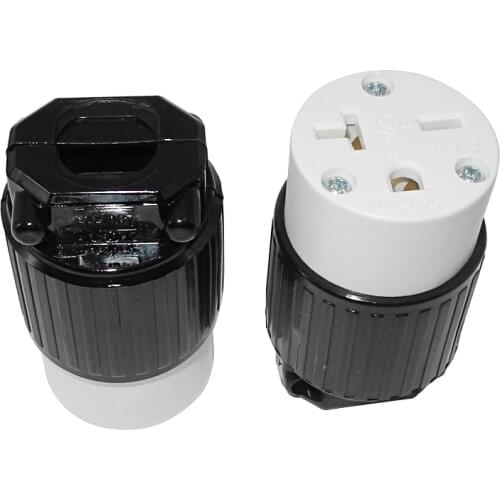 NEMA 6-20R Self-wiring Socket NEMA US Anti-drop 6-20R Female Industrial Plug Direct Connector 20A 250V Converter