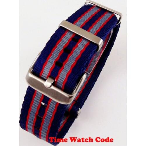 20mm Nylon Strap Watch Band Parts Fit For Automatic Mens Wristwatch Watches Replacement Pin Clasp Multicolor