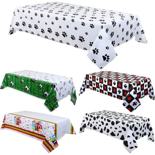 137*274cm New Halloween baseball football Tablecloth birthday table cover for Happy Birthday Party Supplies Wedding decorations