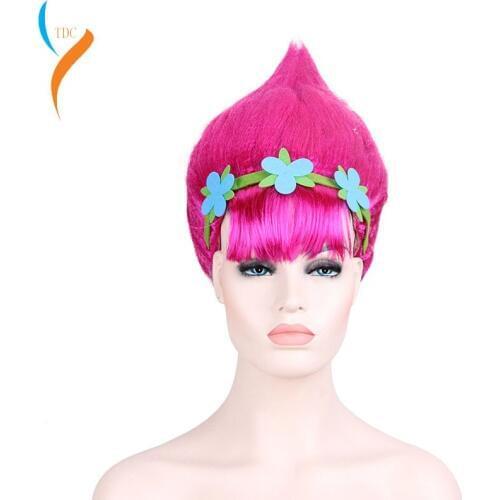 2019 new fashion trolls magic hair Elf Bobby Princess Troll wig masquerade cosplay holiday wig