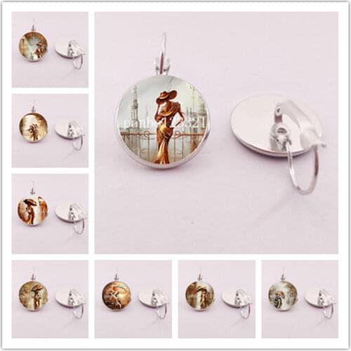 Brand new Diy romantic and elegant couple ladies earrings comic couple ladies gift