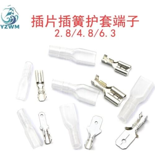 Crimping Cap, Spring Insert, Sheath, Copper Connector Insert 6.3/4.8/2.8 Plug In Cold Pressed Butt Joint Terminal Sn48b Pliers