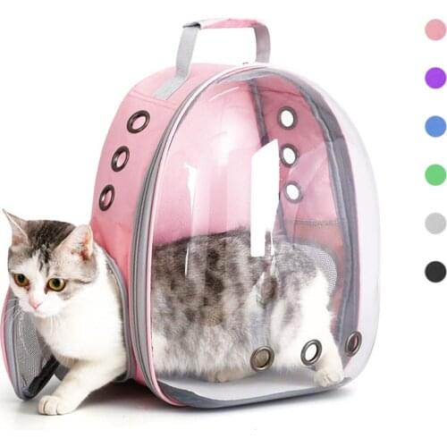 Portable Cat Carrier Bags Breathable Pet Carriers Small Dog Cat Backpack Travel Outdoor Space Capsule Cage Pet Shoulder Bag