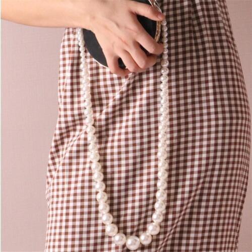Shoulder Strap Pearl Decoratio New Ladies Sweet Single Strap Female Accessories Decorative Belt Package Irregular beaded pearl