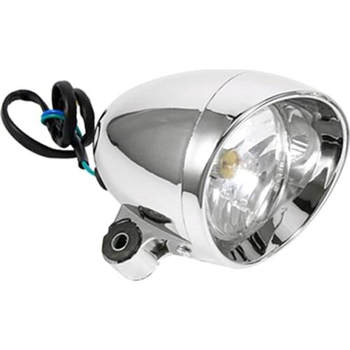 12V Motorcycle Fog Driving Running Light Front Spotlight Strobe Flashing Amber Lights (Chrome)