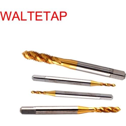 10PCS HSSE Inch With Tin Spiral Fluted tap BSW W 1/8-40 5/32-32 3/16-24 7/32-24 1/4-20 5/16-18 3/8-16 7/16 1/2 Screw Thread taps